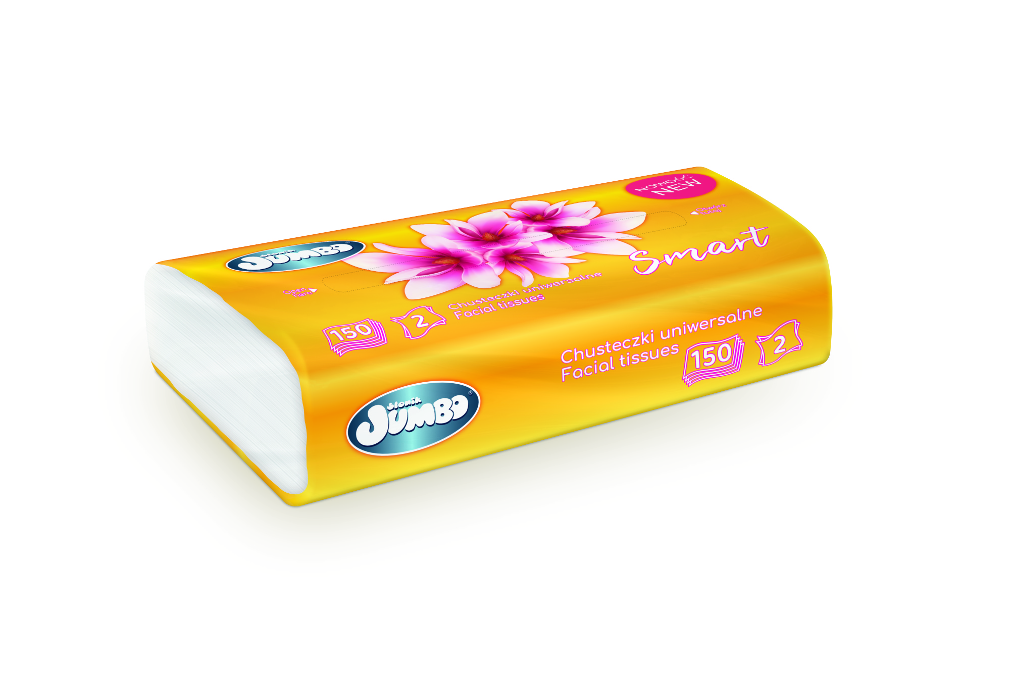 Universal tissues in foil Słonik Jumbo 2 plies